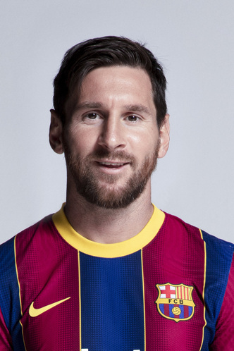 Lionel Messi in Barcelona colours